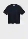 Camiseta Anouk Navy Talla M Hombre Mango