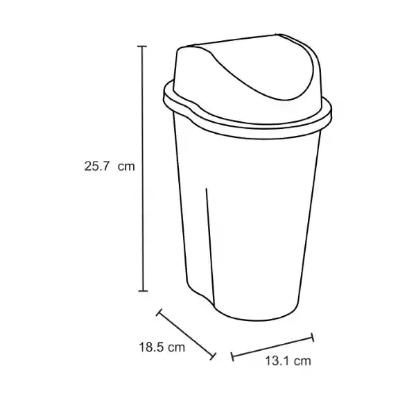 Papelera Style tv Color Blanco 2.5 L Rimax