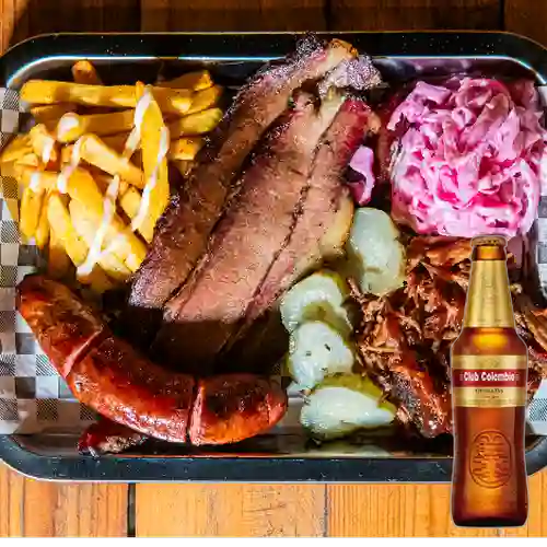 Combo Bandeja Texana + Club col. Dorada Bot. 330ml