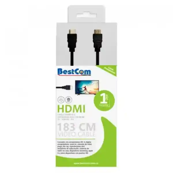 Bestcom Cable Hdmi Audio y Video 1.83 BCHDAV06016