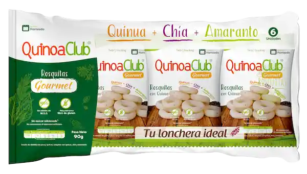 Quinoa Club Snacks Rosca Sabor Gourmet Chia + Linaza