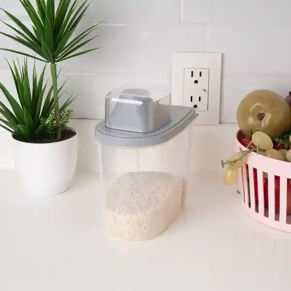 Contenedor de Almacenamiento Multigrano S Serie Gris Miniso