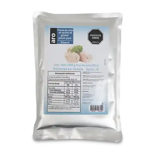 Aro Trozo de Atún en Agua Pouch