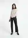  Sueter Arce Mujer Crudo Polar Claro Talla M Naf-Naf 