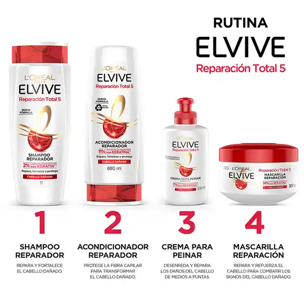 Pack Elvive Reparación Total 5 Shampoo + Acondicionador