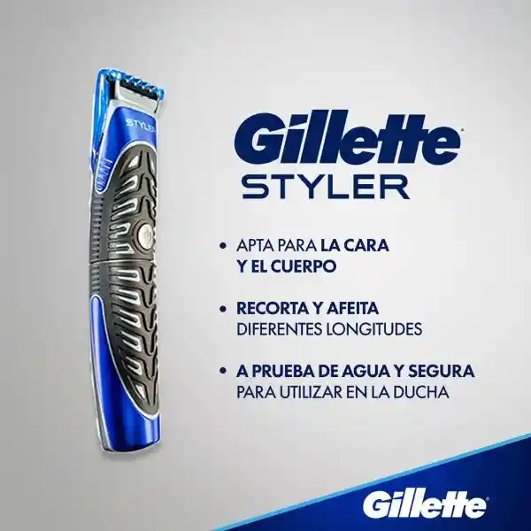 Gillette Recortadora Afeitadora y Perfiladora Styler 3 en 1