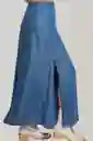 Falda Marruecos Color Azul Medio Talla 6 Ragged