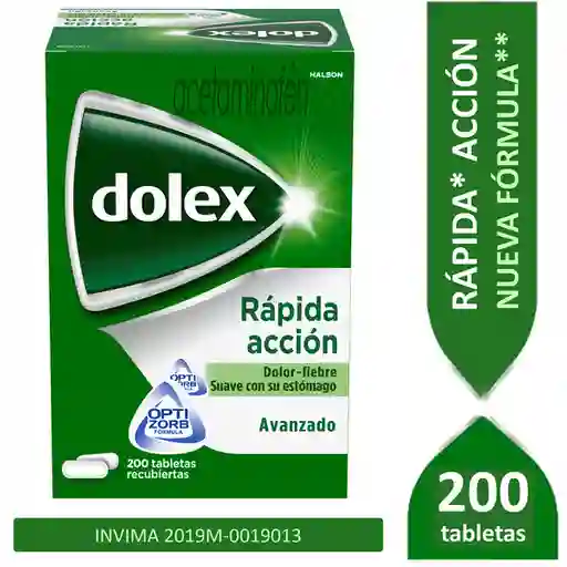 Dolex Rapida Accion Acetaminofen 500 Mg