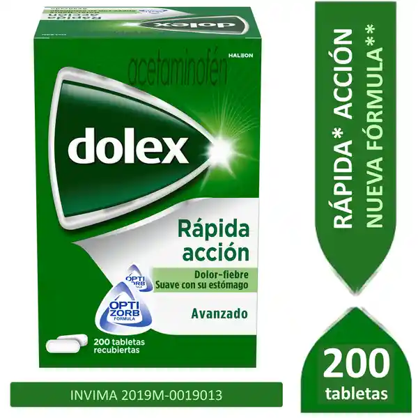 Dolex Rapida Accion Acetaminofen 500 Mg