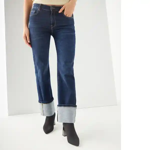 Pantalón Jean Azul Rivera Medio Talla 16 672F010 Esprit