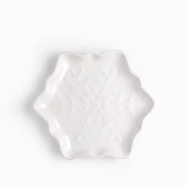 Plato Snowflake Blanco 24 cm Ambiente Gourmet