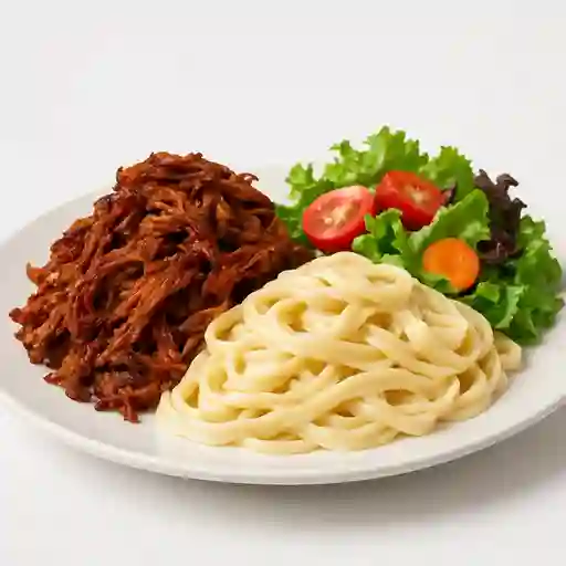 Pulled Pork con Fetuchini