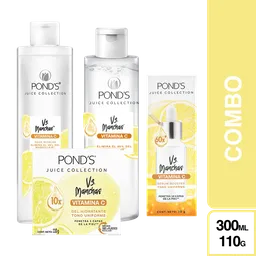 Combo Ponds Limpador Facial +Gel Hidratante +Sérum +Agua Micelar