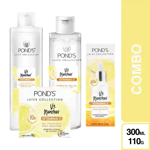 Combo Ponds Limpador Facial +Gel Hidratante +Sérum +Agua Micelar