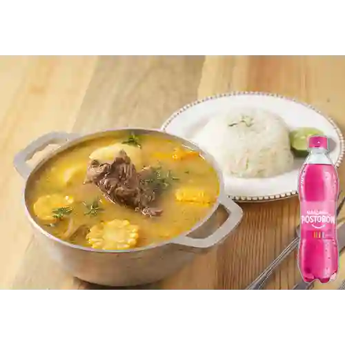 Combo Sancocho de Costilla + Manzana Postobon 400 ml