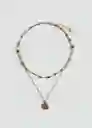 Collar Jansen Oro Talla 99 Mujer Mango