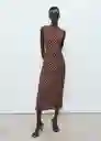 Vestido Greeny Marrón Talla M Mujer Mango