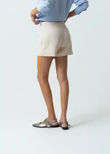 Short Romina Mujer Crudo Beige Claro Talla 4 551G331 Naf Naf