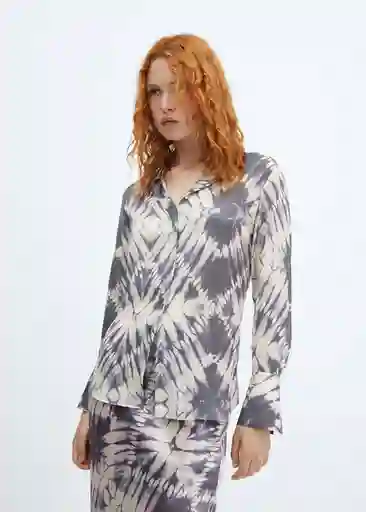 Camisa Prisma Malva Talla S Mujer Mango