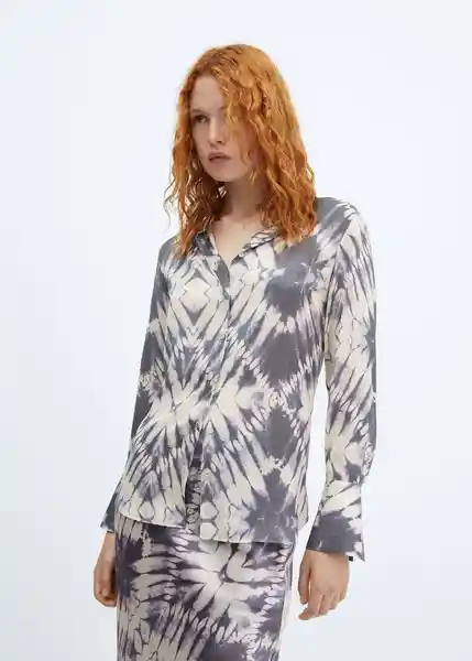 Camisa Prisma Malva Talla S Mujer Mango