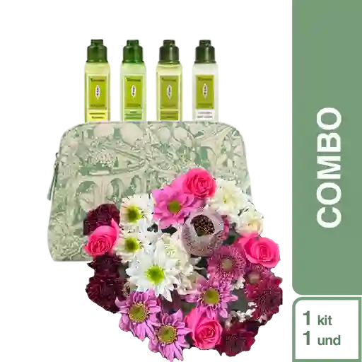 Combo Bouquet 14 Flores Mixto + Kit Verbena Viajera