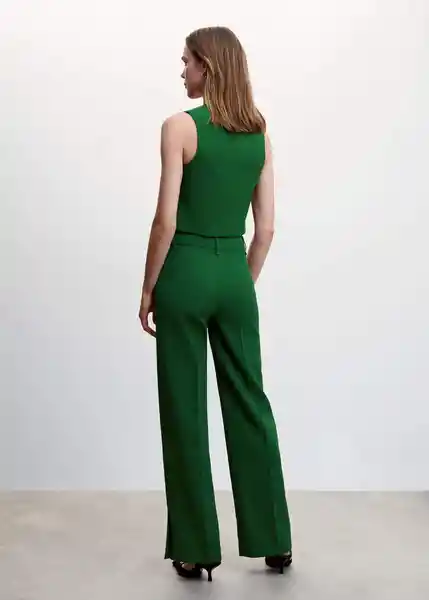 Pantalón Maca Verde Talla 44 Mujer Mango