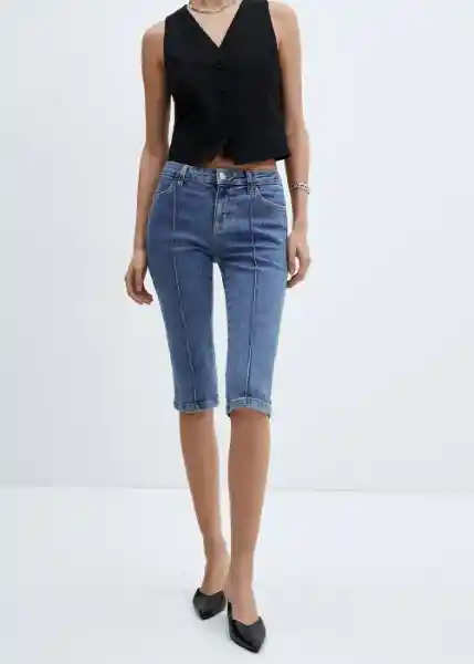 Jean Lora Tejano Medio Talla 36 Mujer Mango
