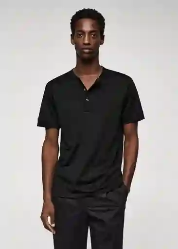 Camiseta Julian Negro Talla XXL Hombre Mango