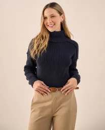 Suéter Tejido Azul Marea Oscuro Talla S 169G702 Esprit