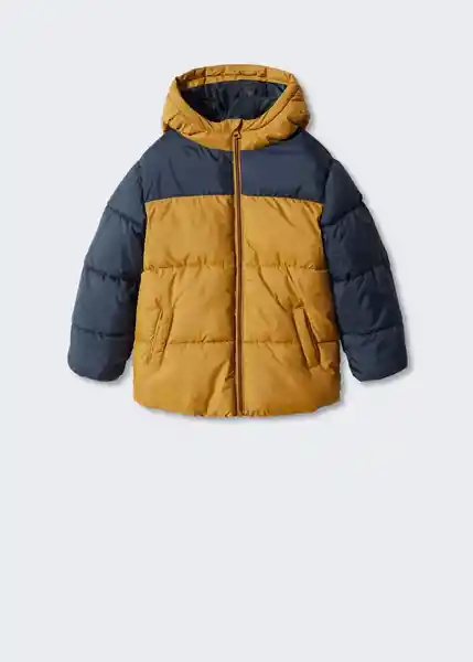 Abrigo Anorak Amerbloc Mostaza Talla 08 Niños Mango