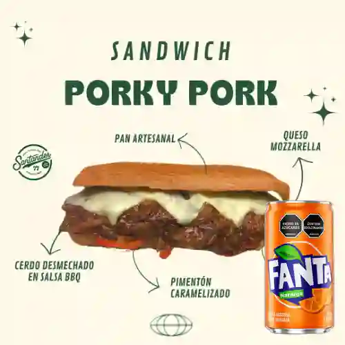 Combo Porky Pork + Fanta Naranja 235ml