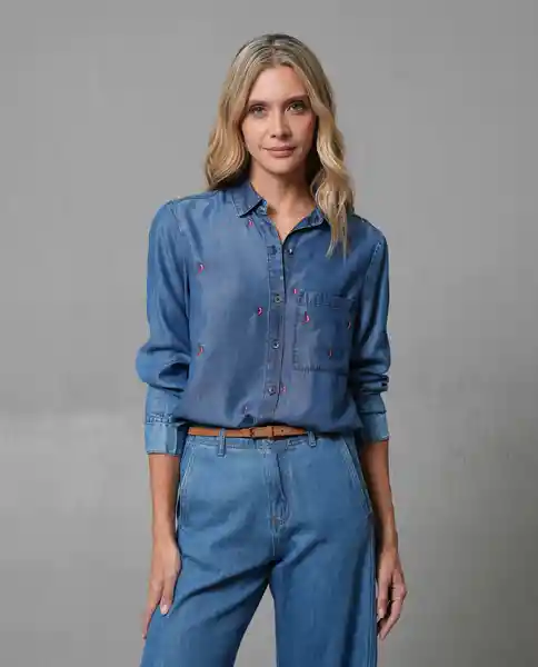 Camisa Mujer Azul Talla S 213G010_AZU174021 Rifle