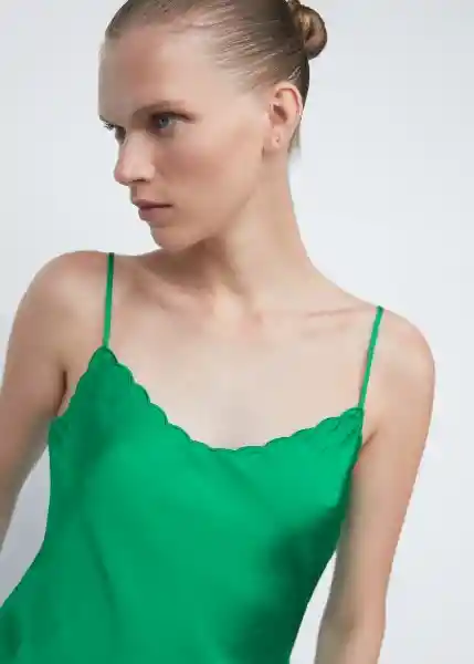 Top Rachel2 Verde Talla L Mujer Mango