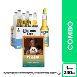 Combo Boleta Corona Sunset + Corona Cerveza Cero Botella 6 Und