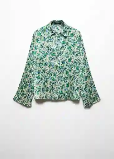 Camisa Bouquet Offwhite Talla S Mujer Mango