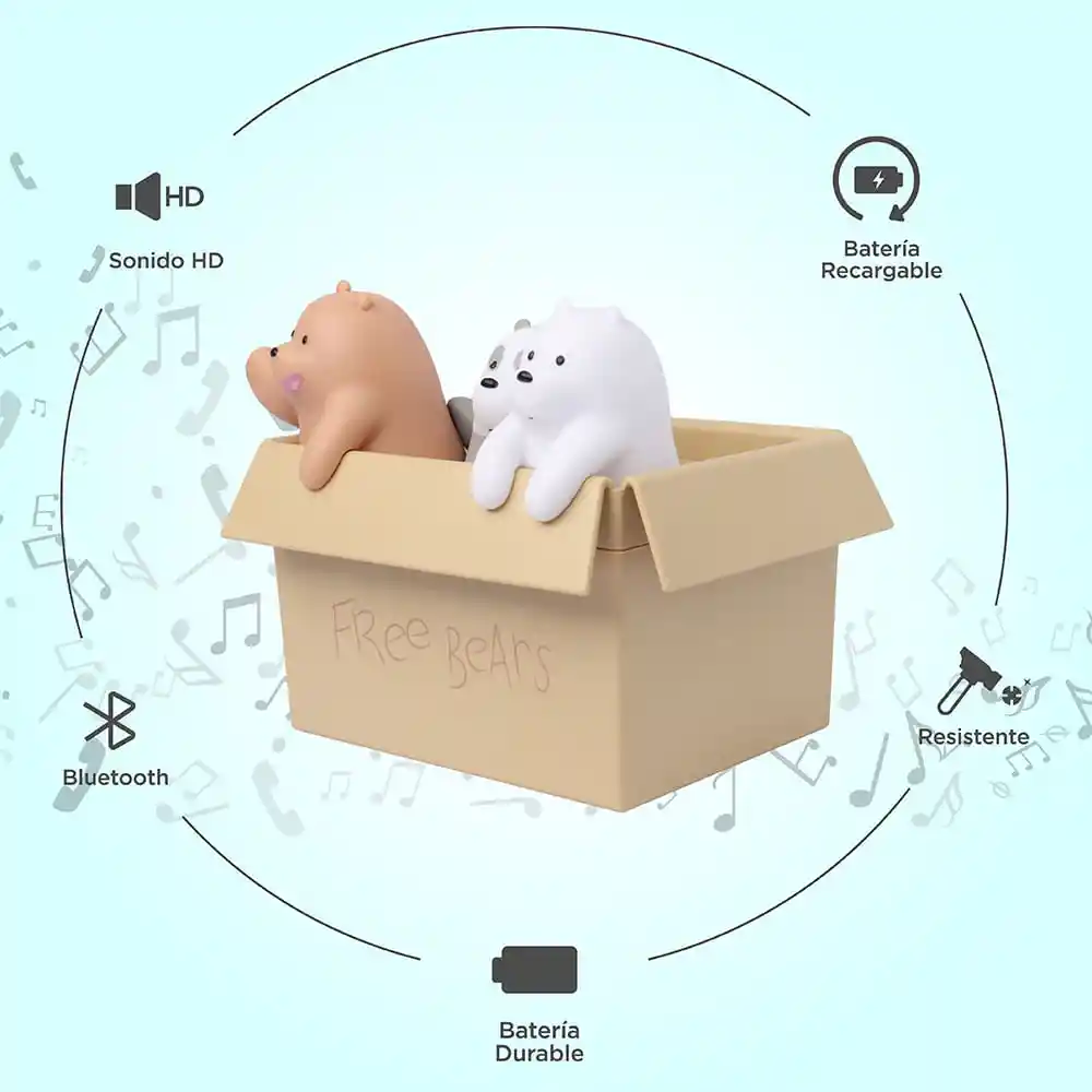 Miniso Bocina Osos Escandalosos Free Bears Modelo B99