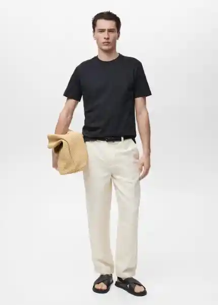 Camiseta Cherlo Navy Talla M Hombre Mango