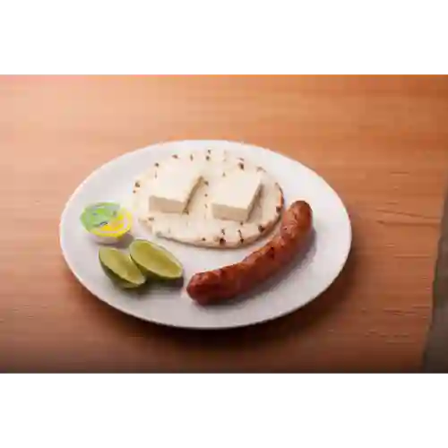 Chorizo Llanero con Arepa