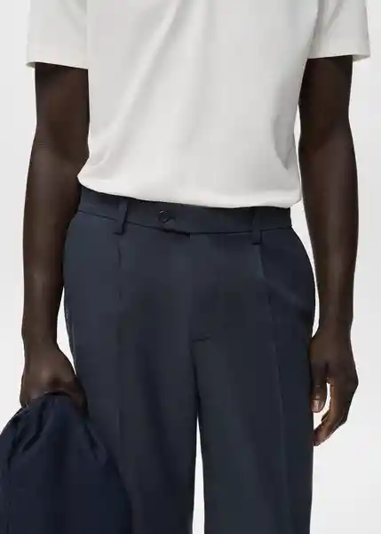Pantalón Ennio Navy Talla 42 Hombre Mango