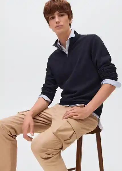 Pantalón Chcargo Beige Talla 21 Teen Niños Mango