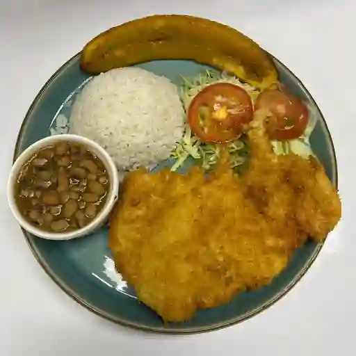 Ejecutivo con pechuga apanada