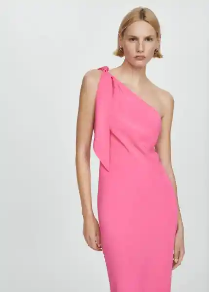 Vestido Lazaro Rosa Talla S Mujer Mango