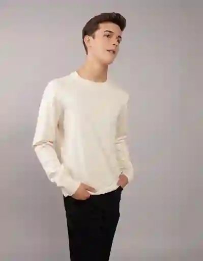 Suéter Hombre Tejido Blanco Talla: MEDIUM 1931161 American Eagle