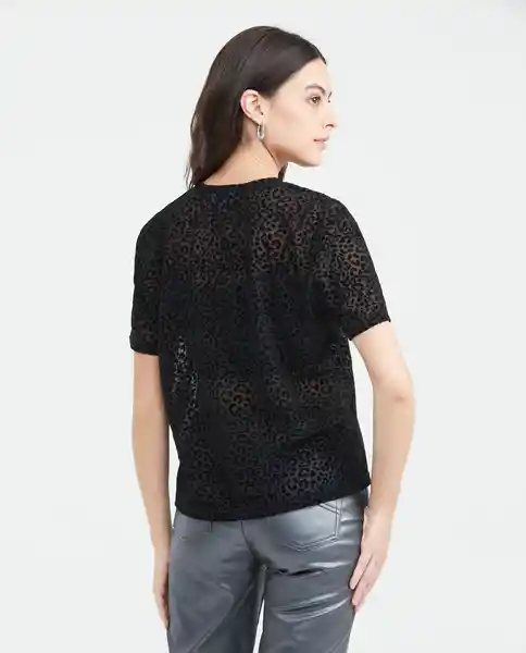 Camiseta Mesh Tee Negro Sombrío Ultraoscuro Talla S Chevignon