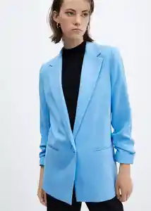 Blazer Americana Eleonor Celeste Talla S Mujer Mango