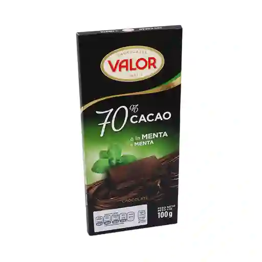 Valor Tableta de Chocolate 70% Cacao a la Menta