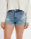 American Eagle Short Denim Next Level Curvy Roto Índigo Talla 00