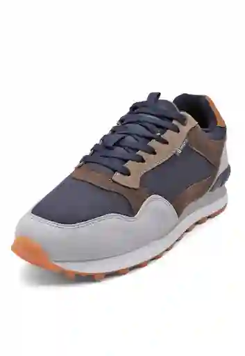 Tenis Hombre Gris-Azul Talla 40 609 Tellenzi