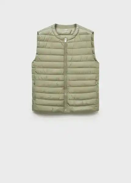 Chaleco Blanvest Verde Pastel Talla L Mujer Mango