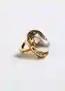 Anillo Aina Oro Talla M Mujer Mango